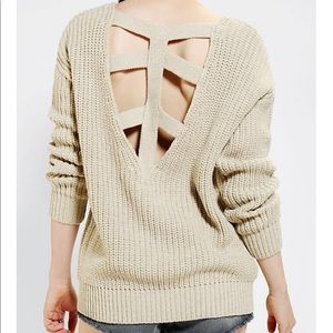 Urban Outfitters Sparkle & Fade Cross Back Sweater
